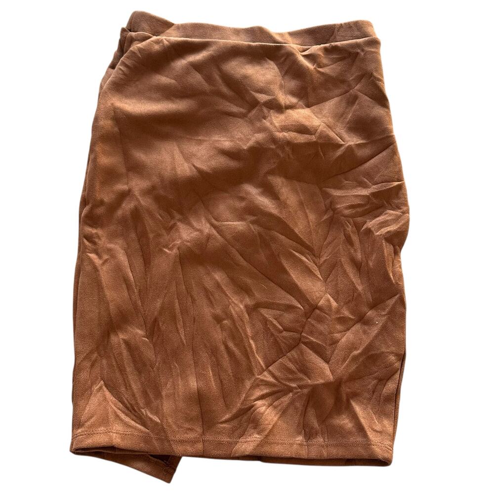 Womens Bodycon Skirt Size Small Light Brown Soft Stretchy Office Sexy Cowgirl